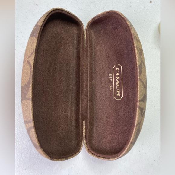 Coach Tan and Brown Sunglasses Case - Picture 4 of 4
